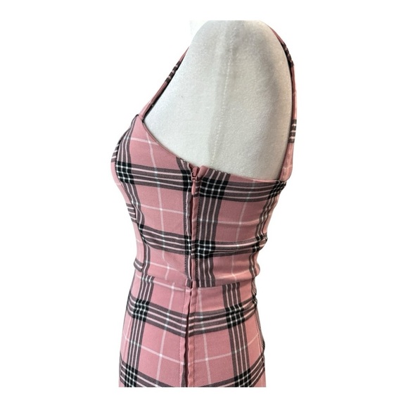 Active Seller! Divided Pink Plaid Y2K Clueless-Inspired Mini Dress - Size 2 - Picture 5 of 7